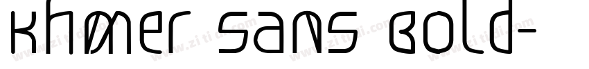 Khmer Sans Bold字体转换